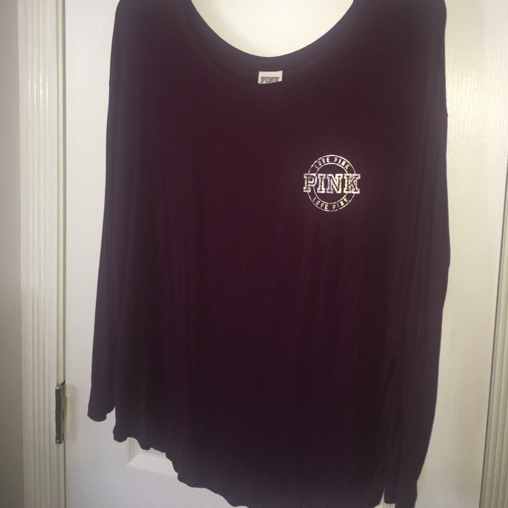 VS Pink maroon top